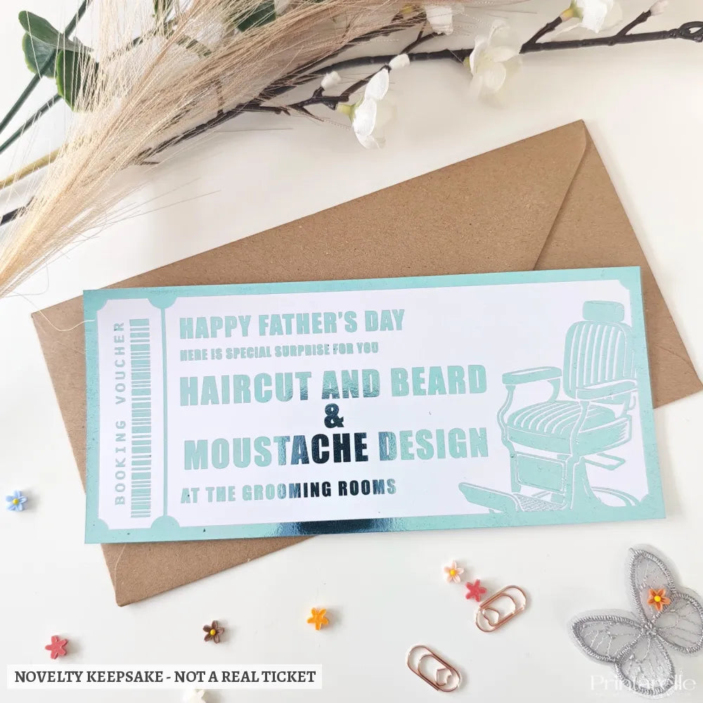 Personalised Barber Booking Voucher | Haircut & Beard Gift for Him - experience gifts, booking voucher, personalised