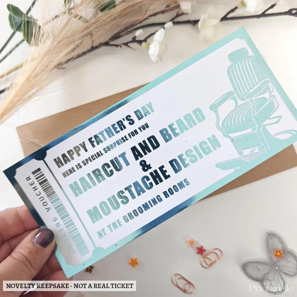 Personalised Barber Booking Voucher | Haircut & Beard Gift for Him - experience gifts, booking voucher, personalised