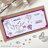 Personalised Birthday Scratch-to-Reveal Ticket for 16th Birthday - personalised birthday, hot pink, personalised