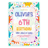 Personalised Bright Monster Birthday Party Invitation – Bold Colourful Creatures Design - monster mayhem, monster