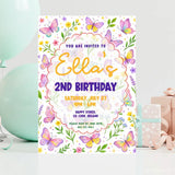 Personalised Butterfly Garden Birthday Party Invitation Cards - butterfly garden birthday, butterfly garden, garden