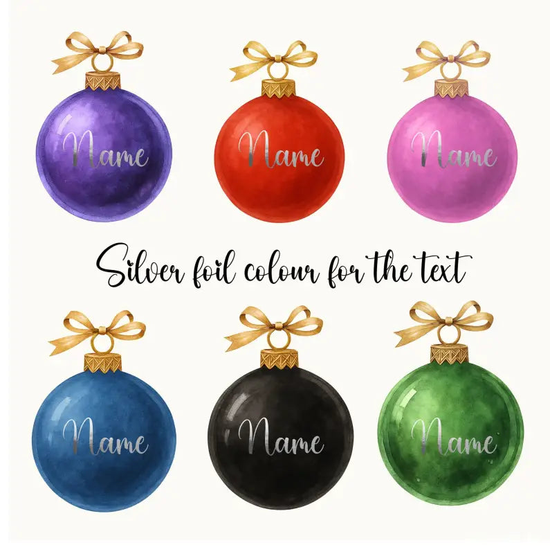 Personalised Christmas Bauble Card - Greeting Card