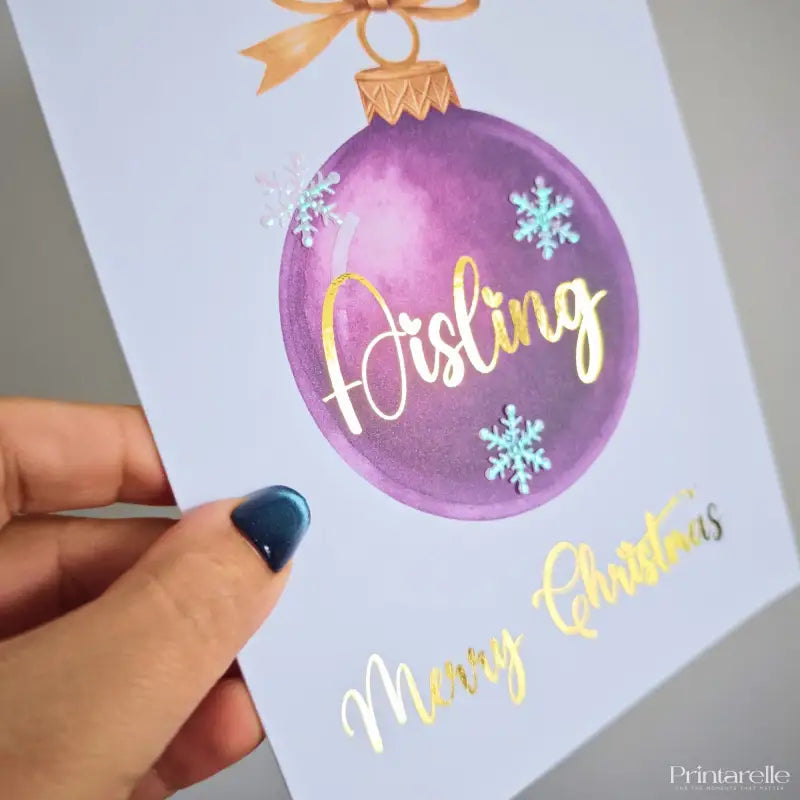 Personalised Christmas Bauble Card - Greeting Card