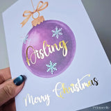 Personalised Christmas Bauble Card - Greeting Card