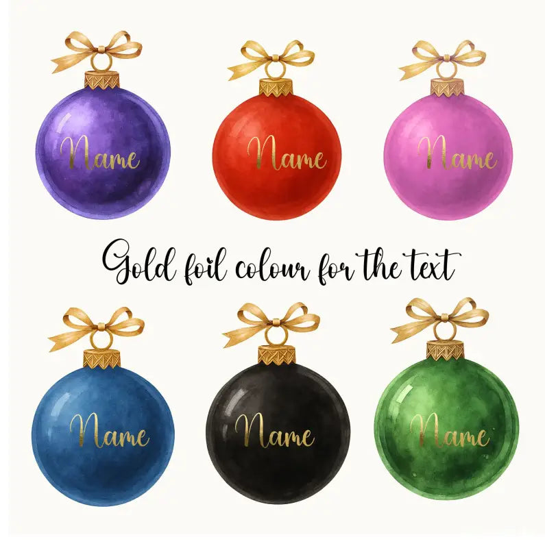 Personalised Christmas Bauble Card - Greeting Card