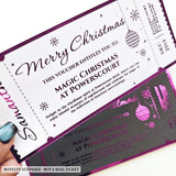 Personalised Christmas Foil Ticket Gift Voucher - personalised christmas foil ticket, shimmering foil finish, christmas
