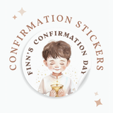 Personalised Confirmation Stickers - Boy with Chalice - Stickers - Printarelle