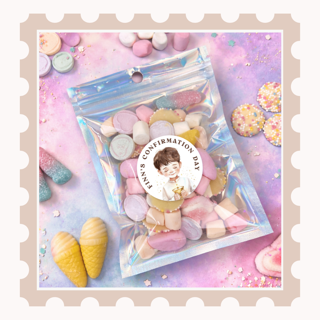 Personalised Confirmation Stickers - Boy with Chalice - Stickers - Printarelle