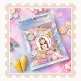 Personalised Confirmation Stickers - Brown Hair Girl with Floral Crown - Stickers - Printarelle