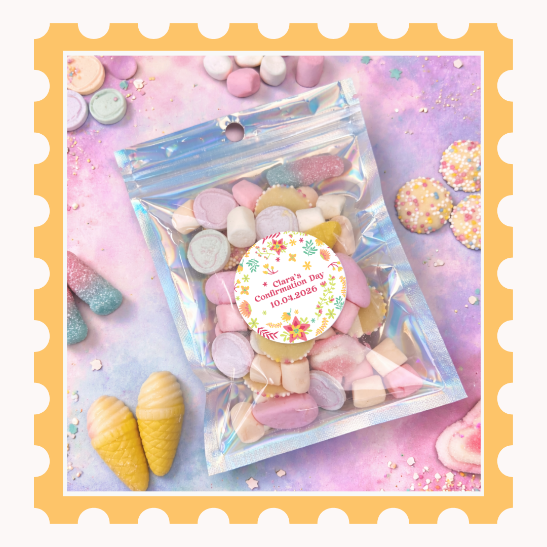 Personalised Confirmation Stickers - Colorful Floral - Stickers - Printarelle