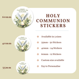 Personalised Confirmation Stickers - Dove & Chalice - Stickers - Printarelle