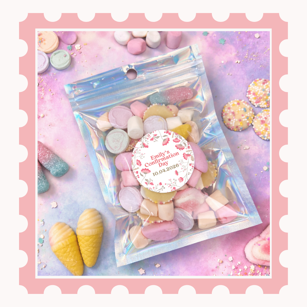 Personalised Confirmation Stickers - Floral - Stickers - Printarelle