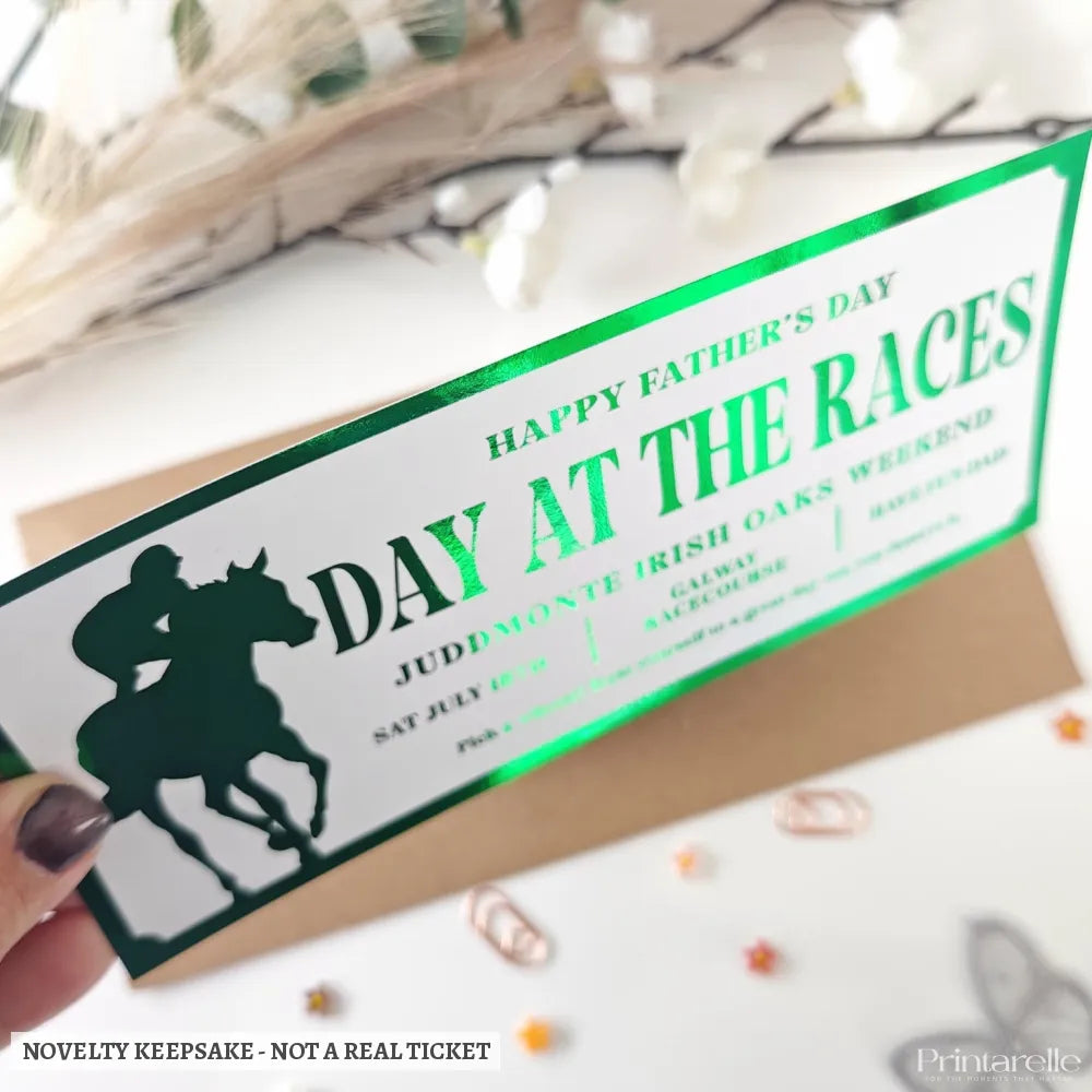 Personalised Day at the Races Gift Ticket | Father’s Day & Birthday Surprise Ireland - experience gifts, race meeting,