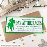 Personalised Day at the Races Gift Ticket | Father’s Day & Birthday Surprise Ireland - experience gifts, race meeting,
