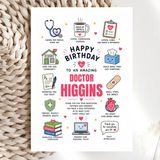 Personalised Doctor Birthday Card | GP - birthday card, personalised doctor, personalised doctor birthday, doctor
