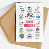 Personalised Doctor Birthday Card | GP - birthday card, personalised doctor, personalised doctor birthday, doctor