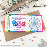 Personalised Drayton Manor Resort Birthday Ticket | Kids Surprise Gift - drayton manor resort, drayton manor, manor