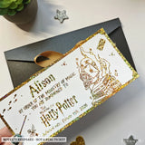 Personalised Foil Harry Potter Ticket | Hogwarts Acceptance Letter - harry potter, personalised foil harry, foil harry