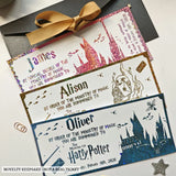 Personalised Foil Harry Potter Ticket | Hogwarts Acceptance Letter - harry potter, personalised foil harry, foil harry