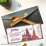 Personalised Foil Harry Potter Ticket | Hogwarts Acceptance Letter - harry potter, personalised foil harry, foil harry
