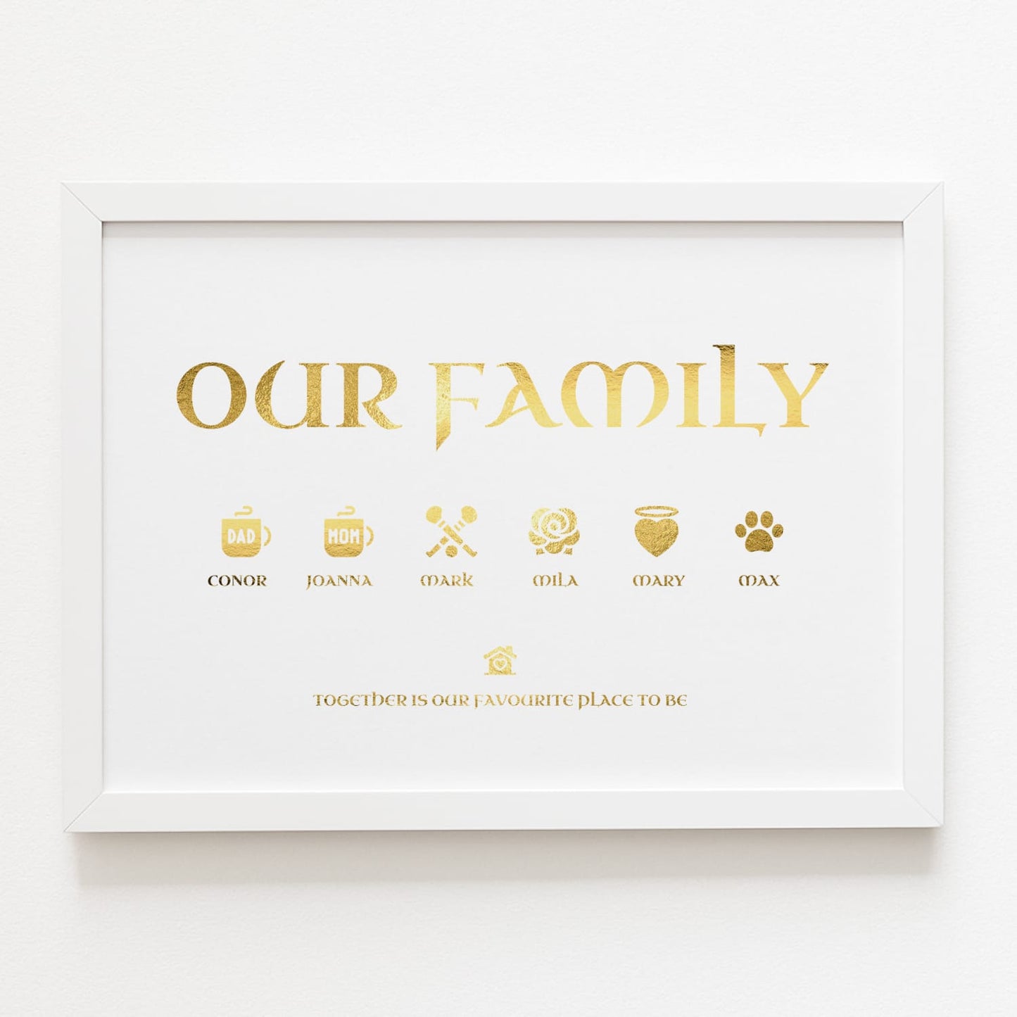 Personalised Family Icons Print | Custom Home Keepsake - Prints - Printarelle