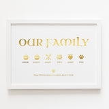 Personalised Family Icons Print | Custom Home Keepsake - Prints - Printarelle