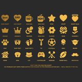 Personalised Family Icons Wall Art | Custom Name Print - Prints - Printarelle