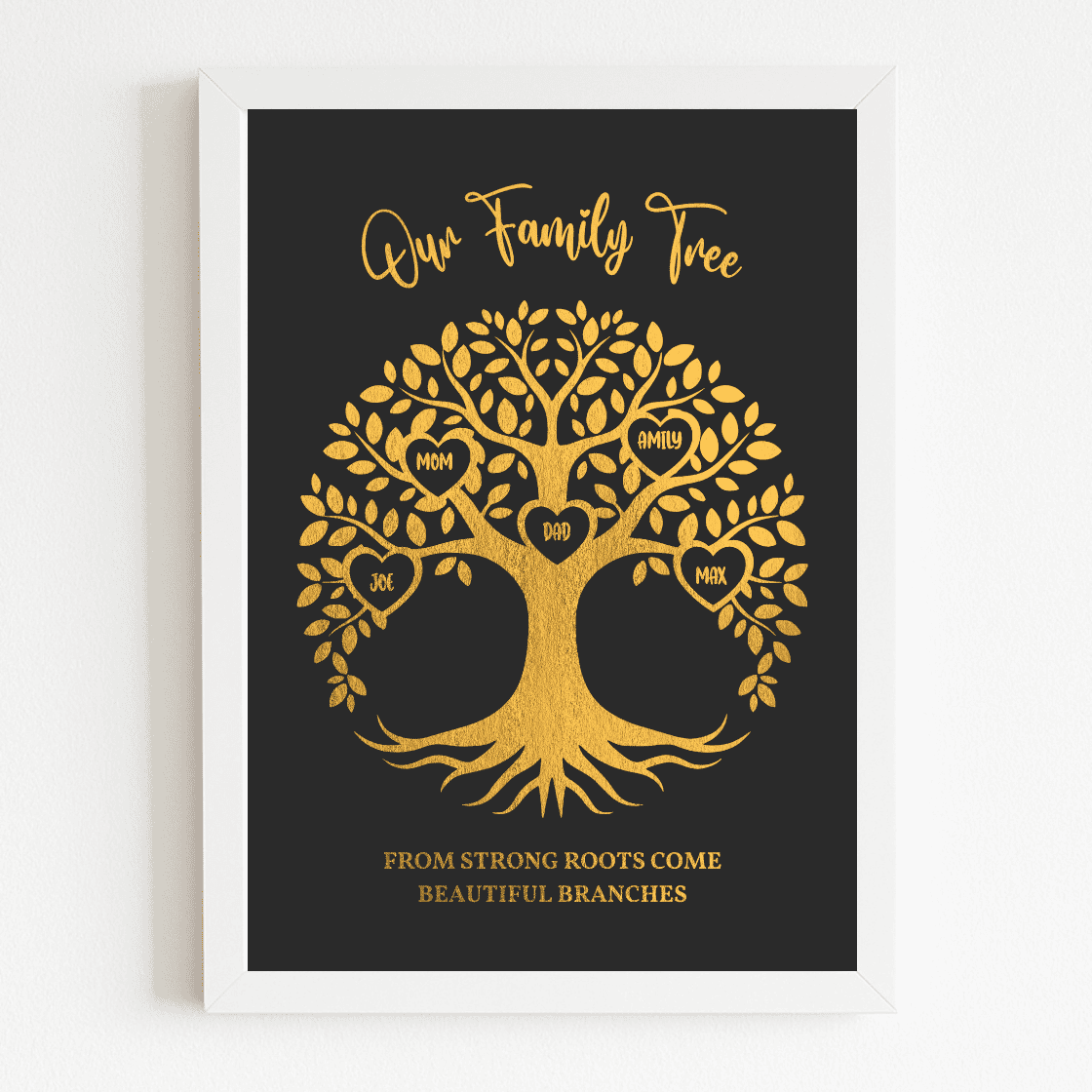 Personalised Family Tree Wall Art - Prints - Printarelle