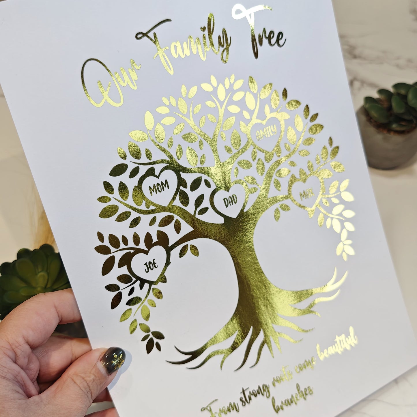 Personalised Family Tree Wall Art - Prints - Printarelle