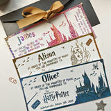 Personalised Foil Harry Potter Ticket | Hogwarts Acceptance Letter - Foil Ticket - Printarelle