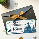 Personalised Foil Harry Potter Ticket | Hogwarts Acceptance Letter - Foil Ticket - Printarelle