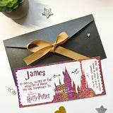 Personalised Foil Harry Potter Ticket | Hogwarts Acceptance Letter - Foil Ticket - Printarelle