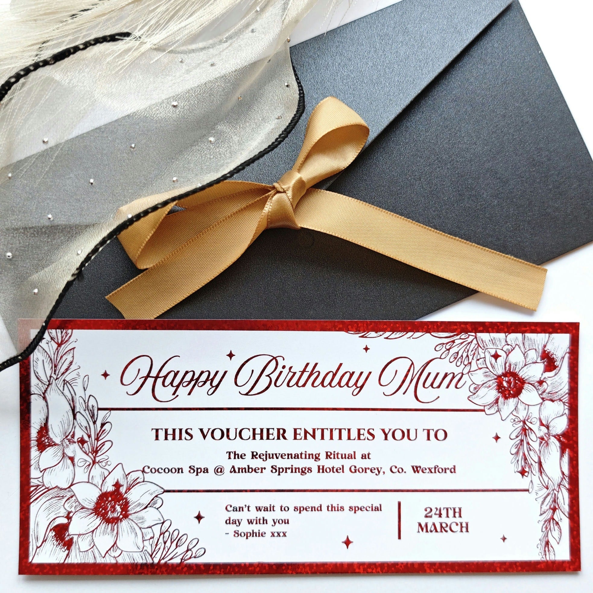 Personalised Foil Treatment Voucher Ticket Ireland - Foil Tickets - Printarelle