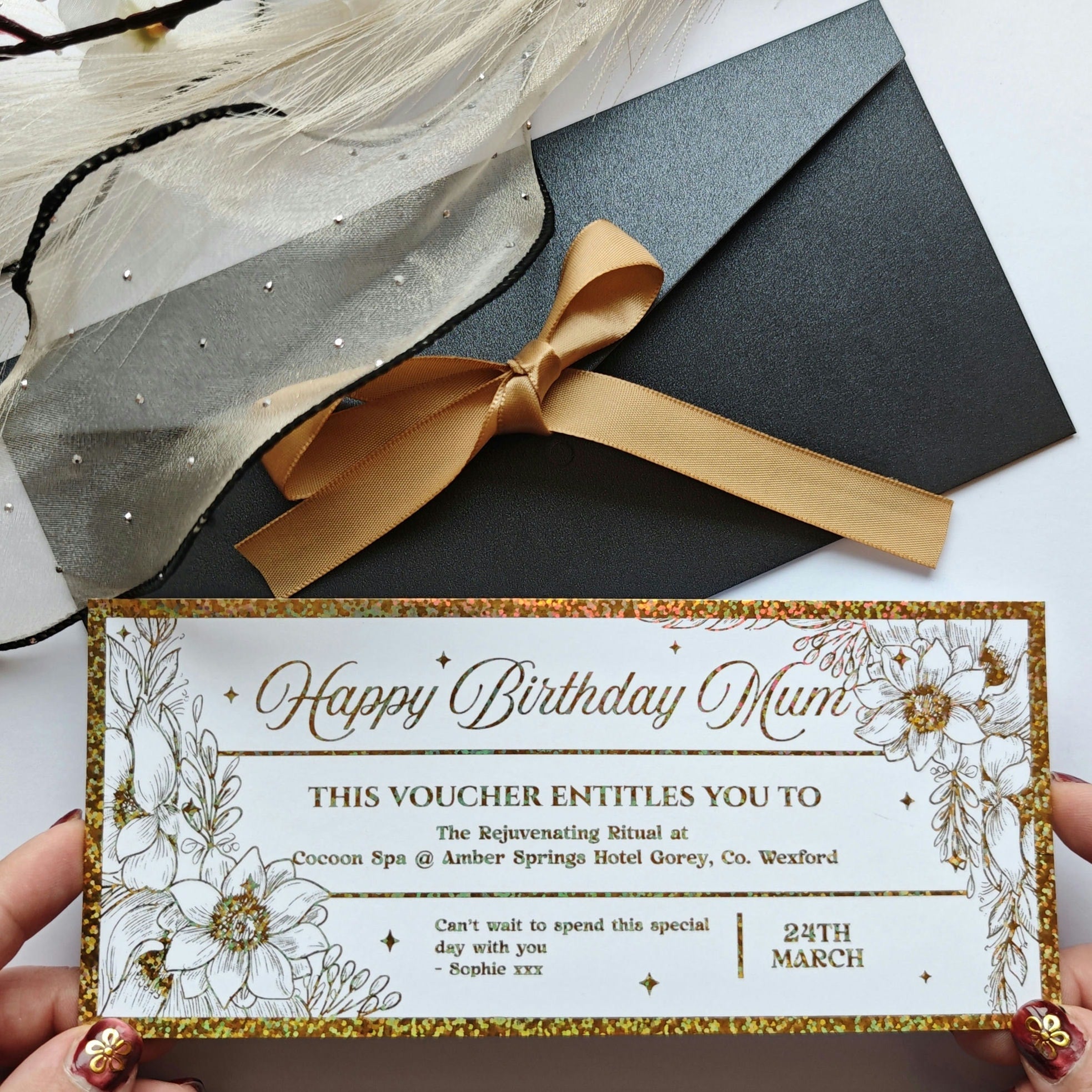Personalised Foil Treatment Voucher Ticket Ireland - Foil Tickets - Printarelle