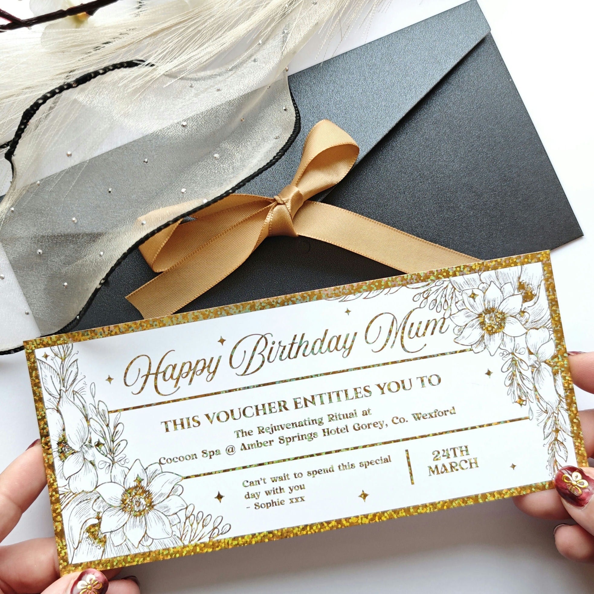 Personalised Foil Treatment Voucher Ticket Ireland - Foil Tickets - Printarelle