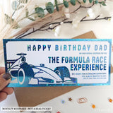 Personalised Formula Race Experience Ticket Gift | Birthday Surprise for Him - experience gifts, formula race