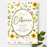 Personalised Garden Wildflower Birthday Party Invitatio - wildflower birthday, garden wildflower birthday, birthday