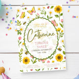 Personalised Garden Wildflower Birthday Party Invitatio - wildflower birthday, garden wildflower birthday, birthday