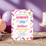Personalised Girls Sports Birthday Party Invitation Cards - girls sports, girls sports birthday, sports birthday,