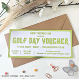 Personalised Golf Day Voucher Gift | Birthday & Father’s Day Surprise for Him - golf day, golf club, experience gifts,