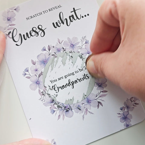Guess What… Scratch Reveal Card – Personalised Surprise Message