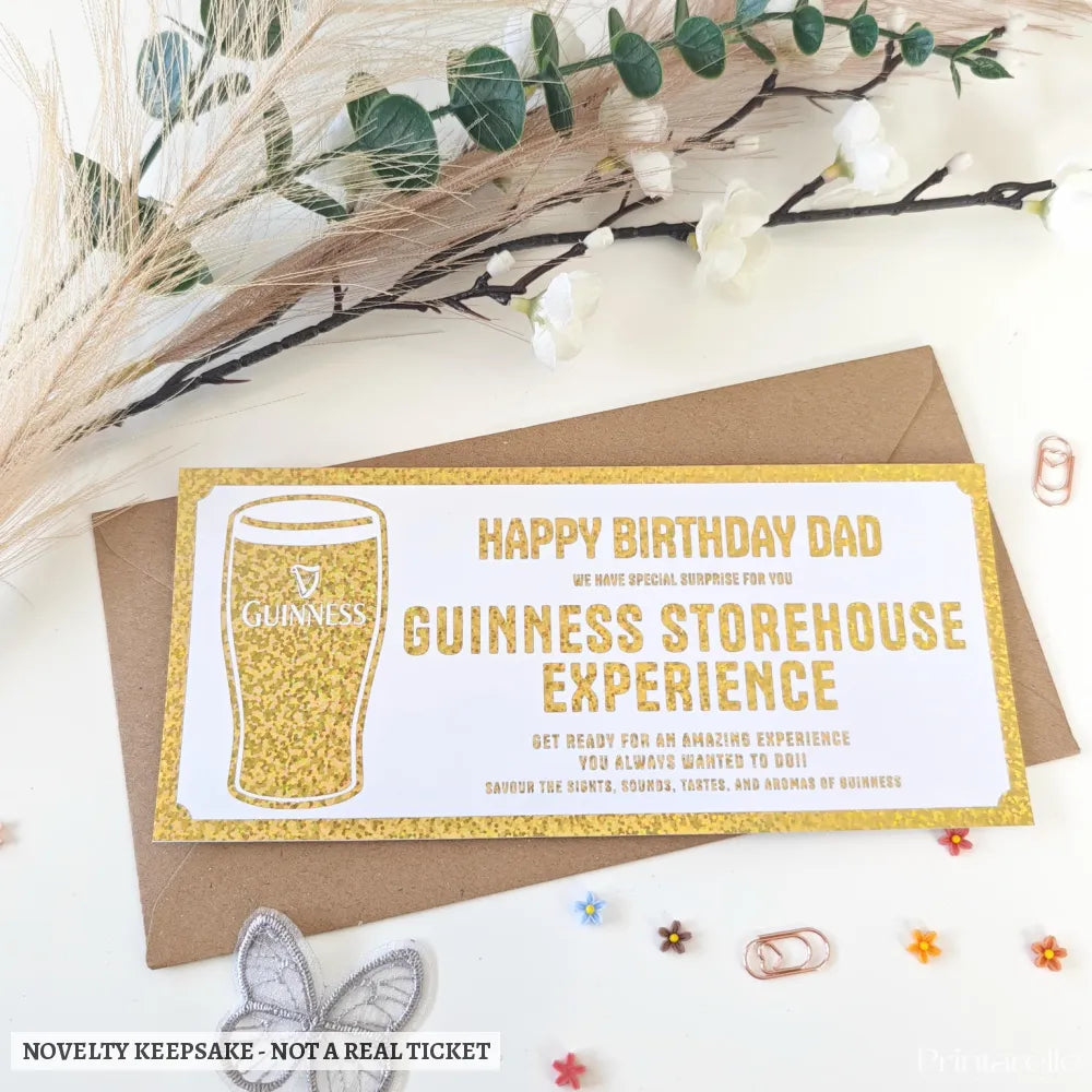 Personalised Guinness Storehouse Experience Ticket | Birthday Gift for Dad - guinness storehouse, guinness storehouse