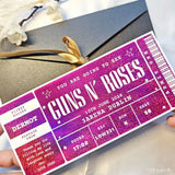 Personalised Guns N’ Roses Foil Ticket Gift - Foil Ticket - Printarelle