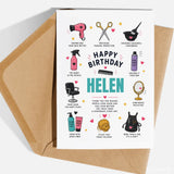 Personalised Hairdresser Birthday Card - personalised hairdresser birthday, hairdresser birthday card, personalised
