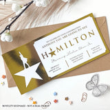 Personalised Hamilton Theatre Ticket Gift | Confirmation Birthday & Special Occasions - personalised hamilton theatre,