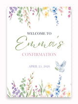 Personalised Hanging Garden Confirmation Welcome Sign - Party Decor - Printarelle