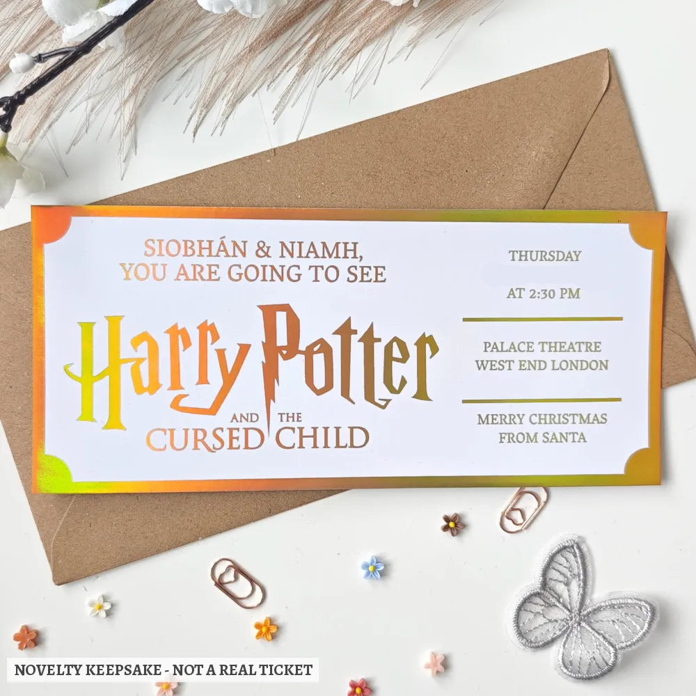 Personalised Harry Potter and the Cursed Child Theatre Ticket Gift - harry potter, personalised harry potter, cursed