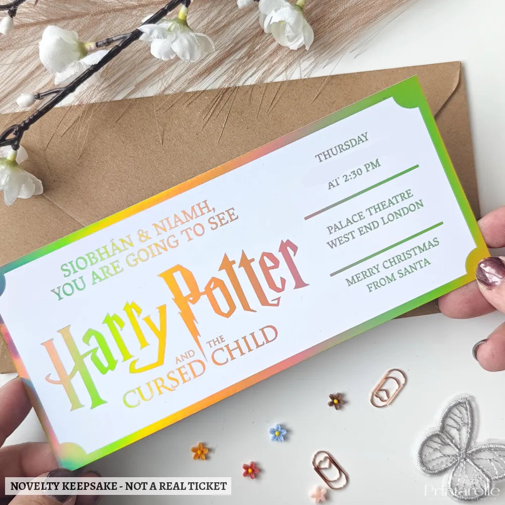Personalised Harry Potter and the Cursed Child Theatre Ticket Gift - harry potter, personalised harry potter, cursed