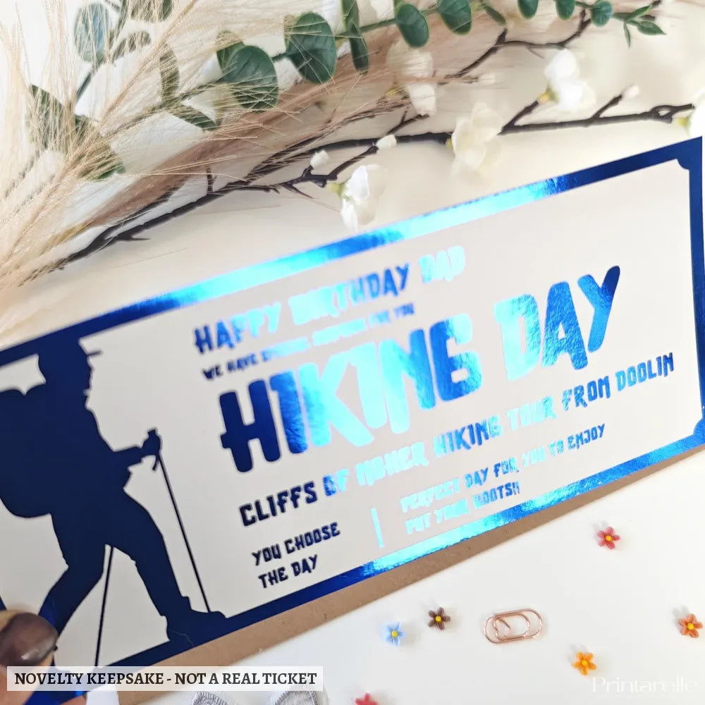 Personalised Hiking Day Gift Ticket | Cliffs of Moher Surprise for Him - hiking day, experience gifts, personalised