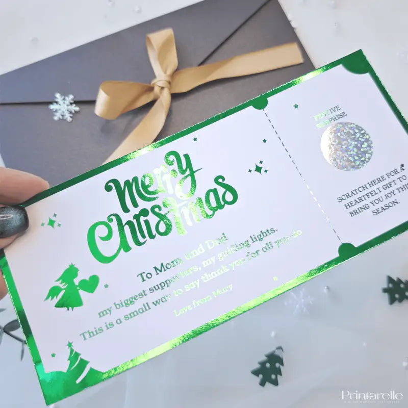 Christmas Foil Scratch-Off Ticket - Foil Ticket